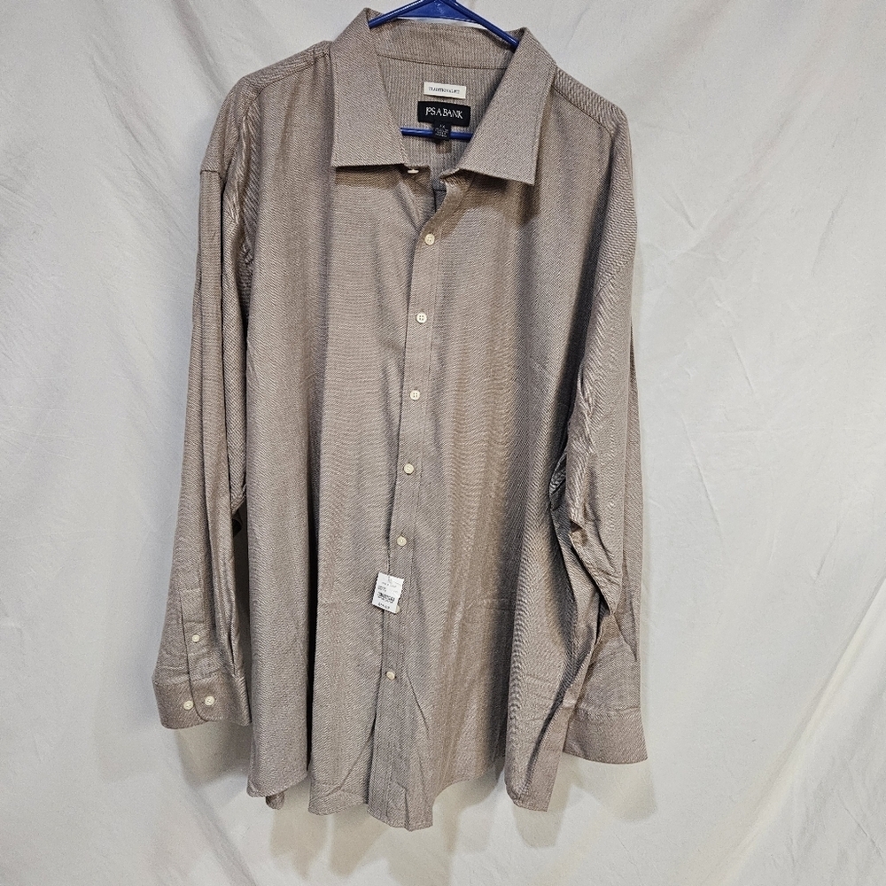 Jos A Bank Shirt Mens 3X Brown Traditional Fit Button Down
